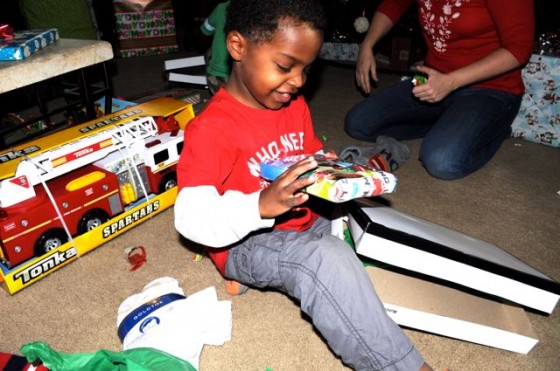 Yea he's that happy about underwear. 